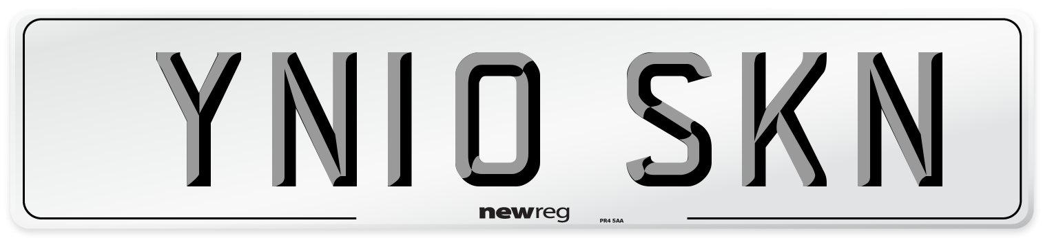 YN10 SKN Number Plate from New Reg